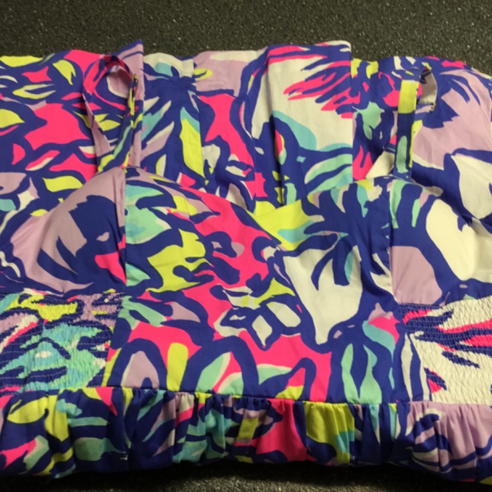 Lilly Pulitzer Floral Midi Dress in Pink, Blue, Green, Lavender - Picture 5 of 12